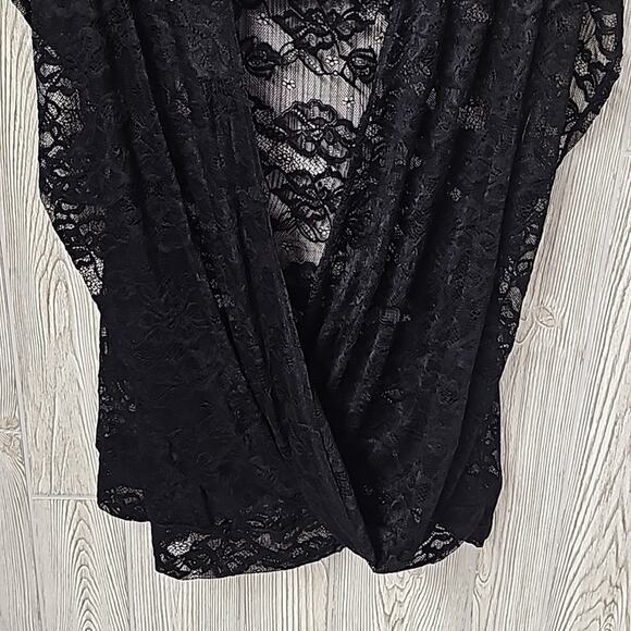 Torrid Black See Through Lace Dolman Top Womens Plus Size 4X - Picture 6 of 10